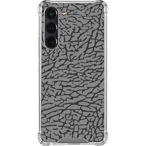 Elephant Print Grey Galaxy S23 Plus Clear Case