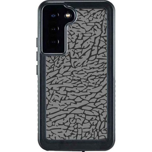 Elephant Print Grey Galaxy S23 Plus Waterproof Case