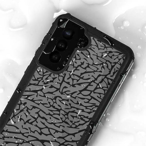 Elephant Print Grey Galaxy S23 Plus Waterproof Case