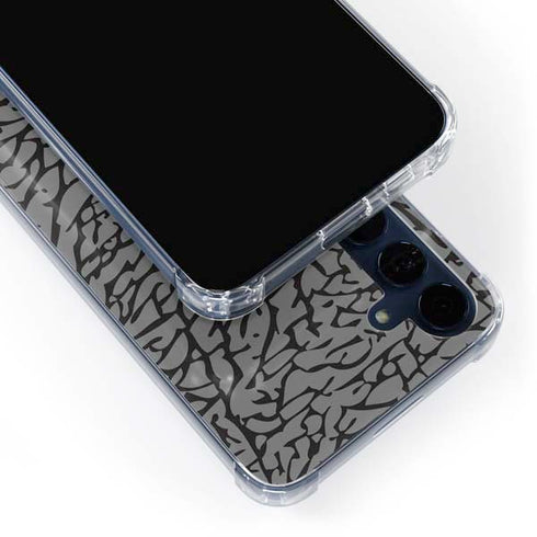 Elephant Print Grey Galaxy S24 Clear Case