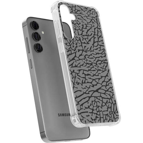 Elephant Print Grey Galaxy S24 Plus Clear Case