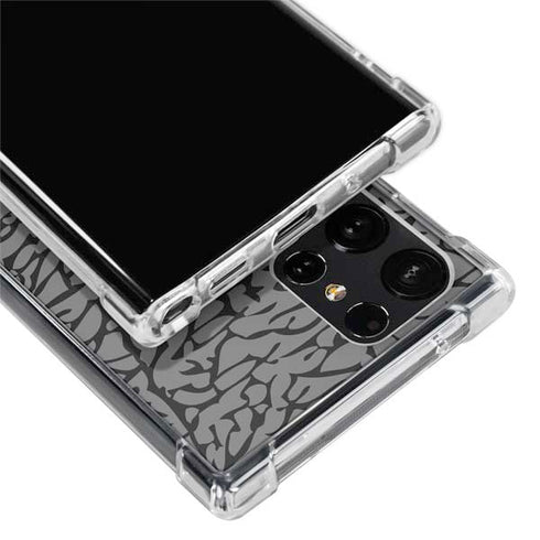 Elephant Print Grey Galaxy S24 Ultra Clear Case