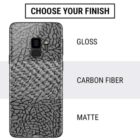 Elephant Print Grey Galaxy S9 Skin