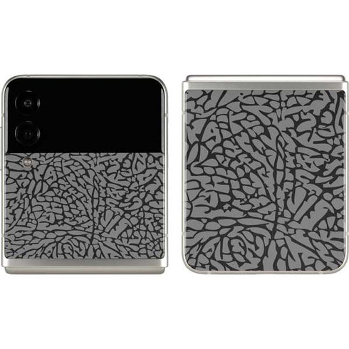 Elephant Print Grey Galaxy Z Flip3 5G Skin