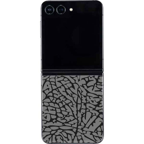 Elephant Print Grey Galaxy Z Flip5 5G Skin