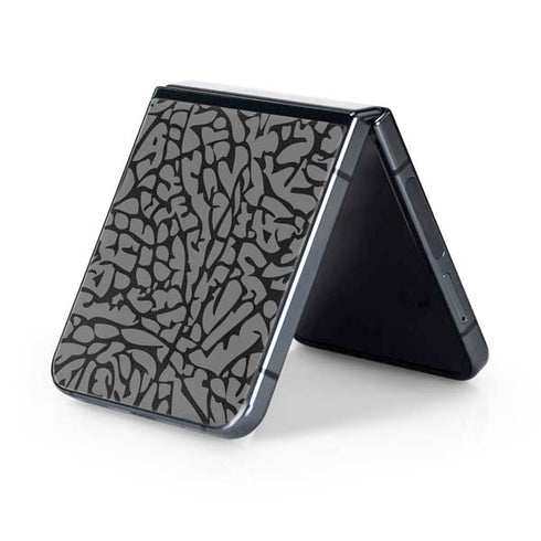 Elephant Print Grey Galaxy Z Flip5 5G Skin