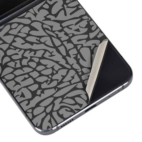 Elephant Print Grey Galaxy Z Flip5 5G Skin