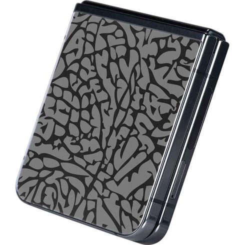 Elephant Print Grey Galaxy Z Flip5 5G Skin