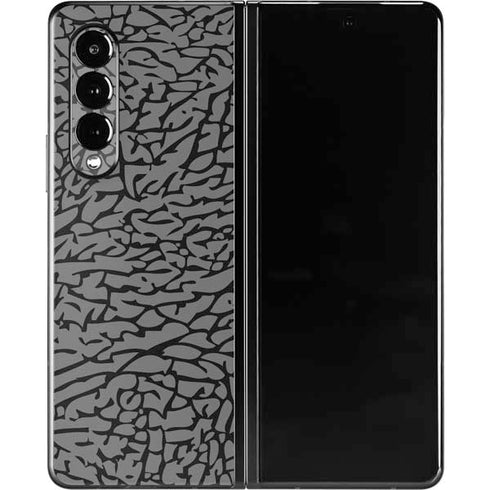Elephant Print Grey Galaxy Z Fold3 5G Skin