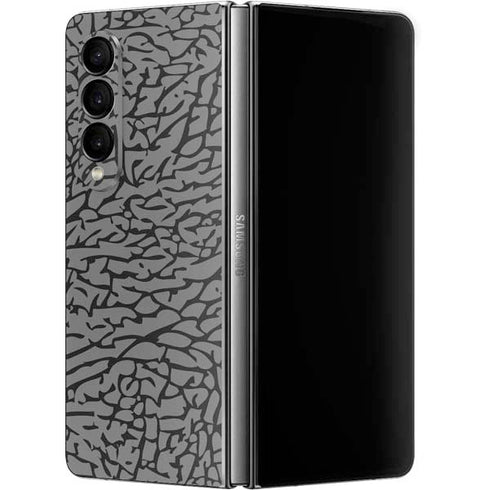 Elephant Print Grey Galaxy Z Fold4 5G Skin
