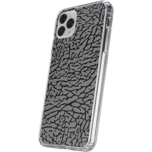 Elephant Print Grey iPhone 11 Pro Clear Case