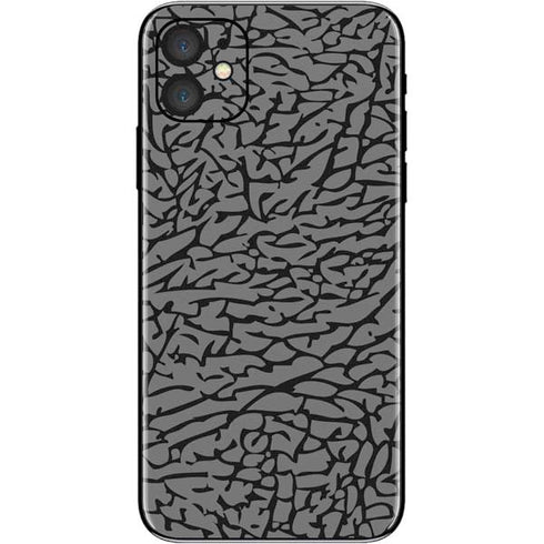 Elephant Print Grey iPhone 11 Skin