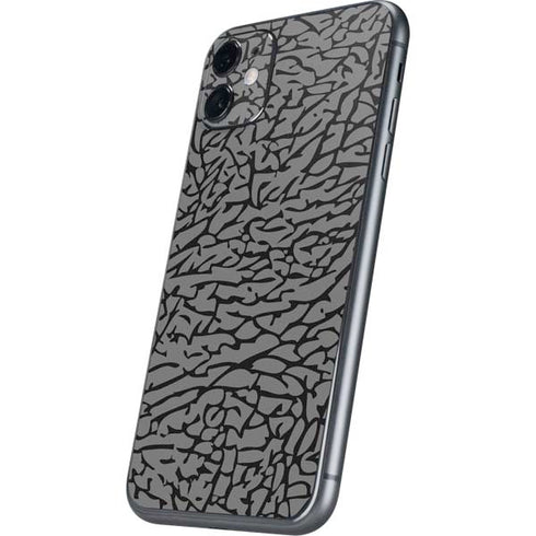 Elephant Print Grey iPhone 11 Skin