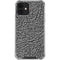 Elephant Print Grey iPhone 12 Clear Case