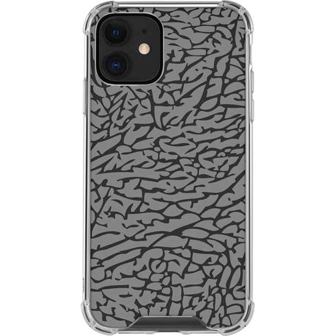 Elephant Print Grey iPhone 12 Mini Clear Case