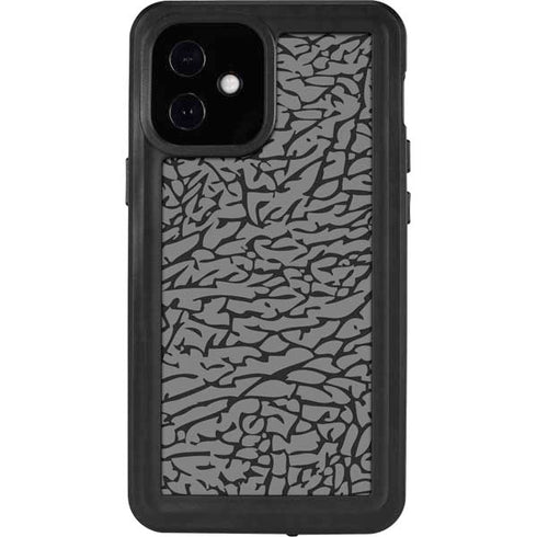 Elephant Print Grey iPhone 12 Mini Waterproof Case