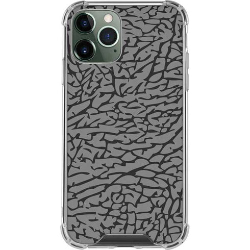Elephant Print Grey iPhone 12 Pro Clear Case