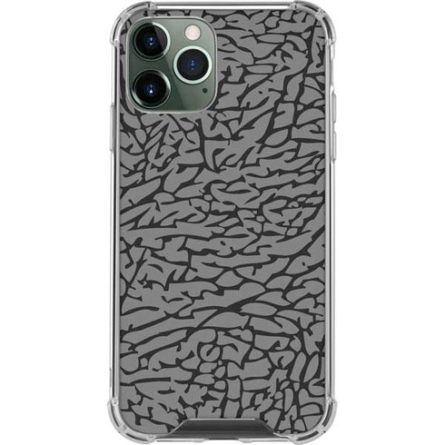Elephant Print Grey iPhone 12 Pro Max Clear Case