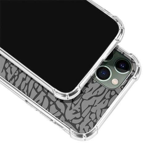 Elephant Print Grey iPhone 12 Pro Max Clear Case