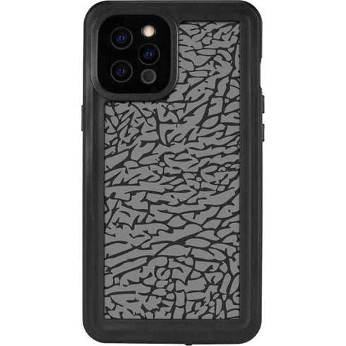 Elephant Print Grey iPhone 12 Pro Max Waterproof Case
