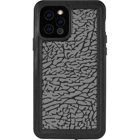 Elephant Print Grey iPhone 12 Pro Waterproof Case