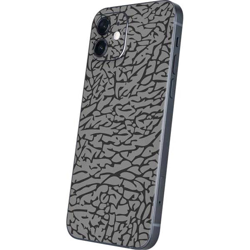 Elephant Print Grey iPhone 12 Skin