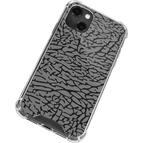 Elephant Print Grey iPhone 13 Mini Clear Case