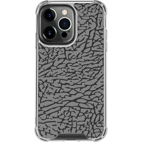 Elephant Print Grey iPhone 13 Pro Clear Case