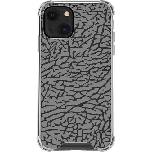 Elephant Print Grey iPhone 14 Plus Clear Case