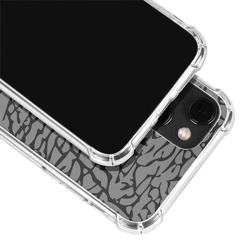 Elephant Print Grey iPhone 14 Plus Clear Case