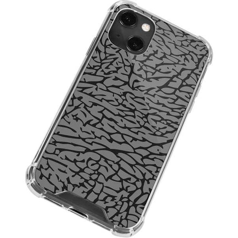 Elephant Print Grey iPhone 14 Plus Clear Case