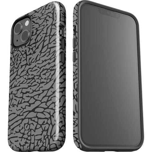 Elephant Print Grey iPhone 14 Impact Case