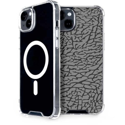 Elephant Print Grey iPhone 15 Plus MagSafe Case