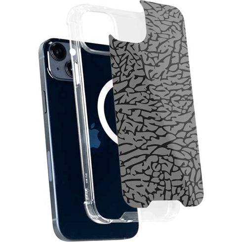 Elephant Print Grey iPhone 14 Plus MagSafe Case