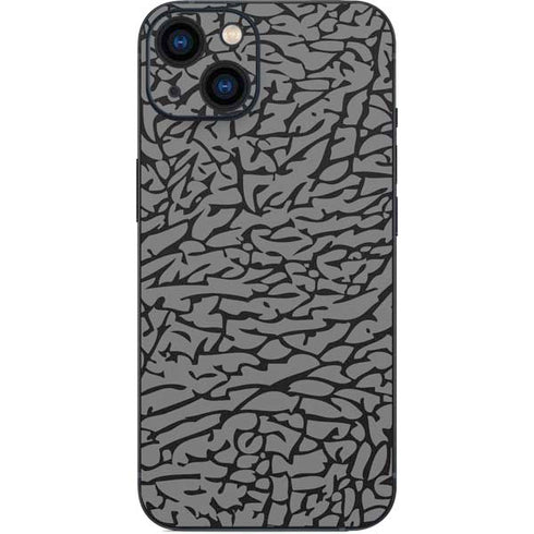 Elephant Print Grey iPhone 15 Plus Skin