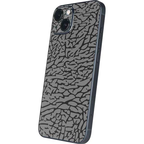 Elephant Print Grey iPhone 15 Plus Skin