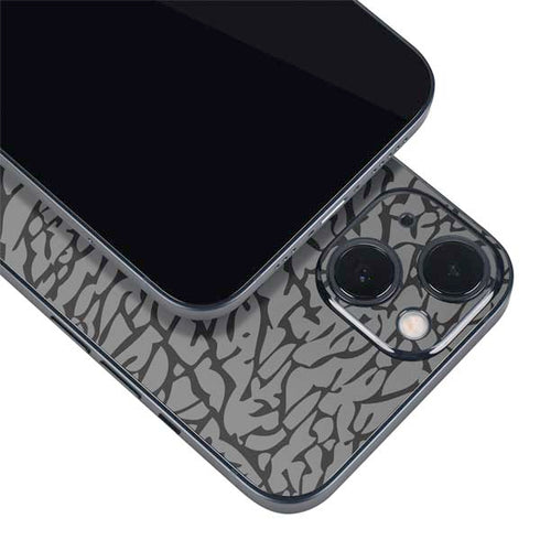 Elephant Print Grey iPhone 15 Plus Skin