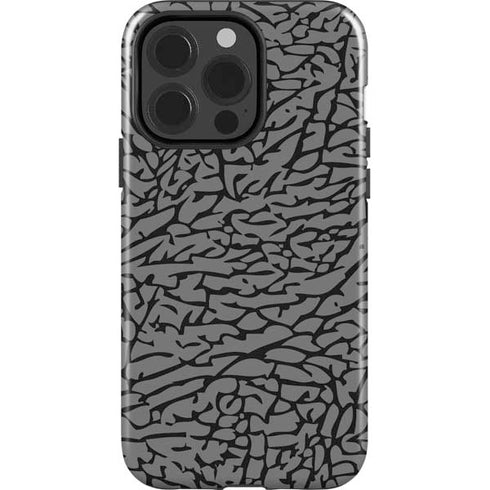Elephant Print Grey iPhone 15 Pro Impact Case