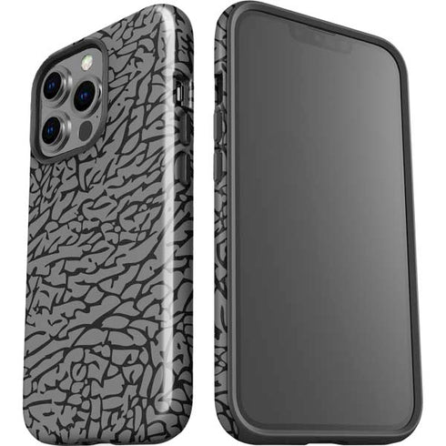 Elephant Print Grey iPhone 15 Pro Impact Case