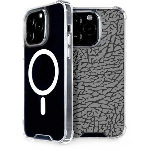 Elephant Print Grey iPhone 14 Pro MagSafe Case