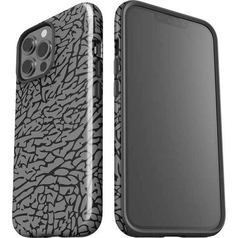 Elephant Print Grey iPhone 15 Pro Max Impact Case