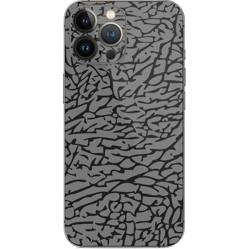 Elephant Print Grey iPhone 14 Pro Max Skin