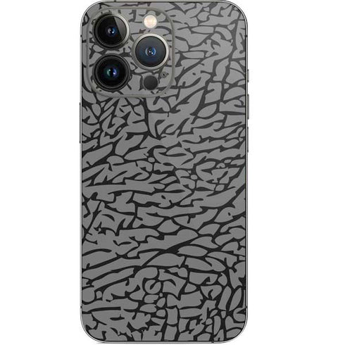 Elephant Print Grey iPhone 15 Pro Skin
