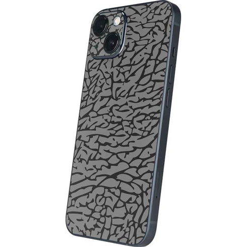 Elephant Print Grey iPhone 14 Skin