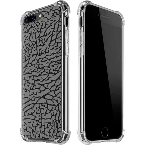 Elephant Print Grey iPhone 7/8 Plus Clear Case