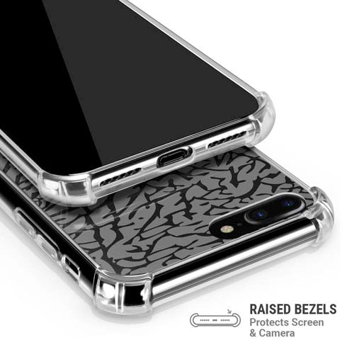 Elephant Print Grey iPhone 7/8 Plus Clear Case