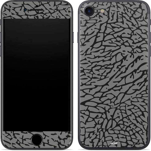 Elephant Print Grey iPhone 7 Skin