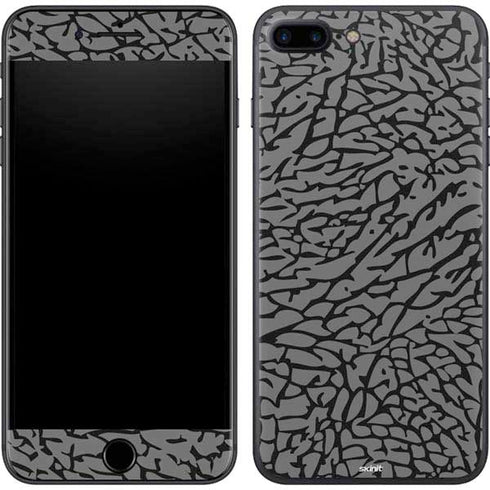 Elephant Print Grey iPhone 8 Plus Skin