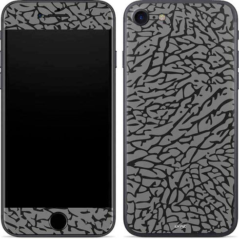Elephant Print Grey iPhone 8 Skin