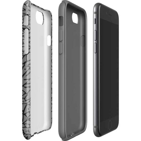 Elephant Print Grey iPhone SE (2nd & 3rd Gen) Pro Case